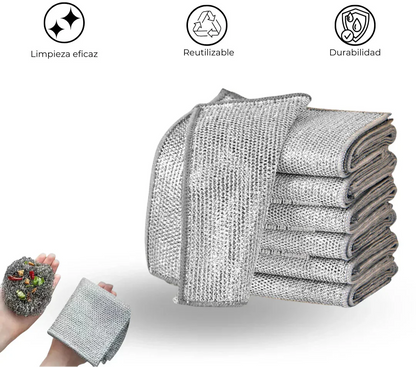 Pano de Limpieza con Malla de Alambre 5 + 5 GRATIS🎁